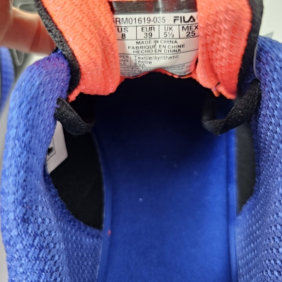 Fila Memory Panorama Athletic Sneakers Black Blue Coral Size 8 NWT - Picture 12 of 12